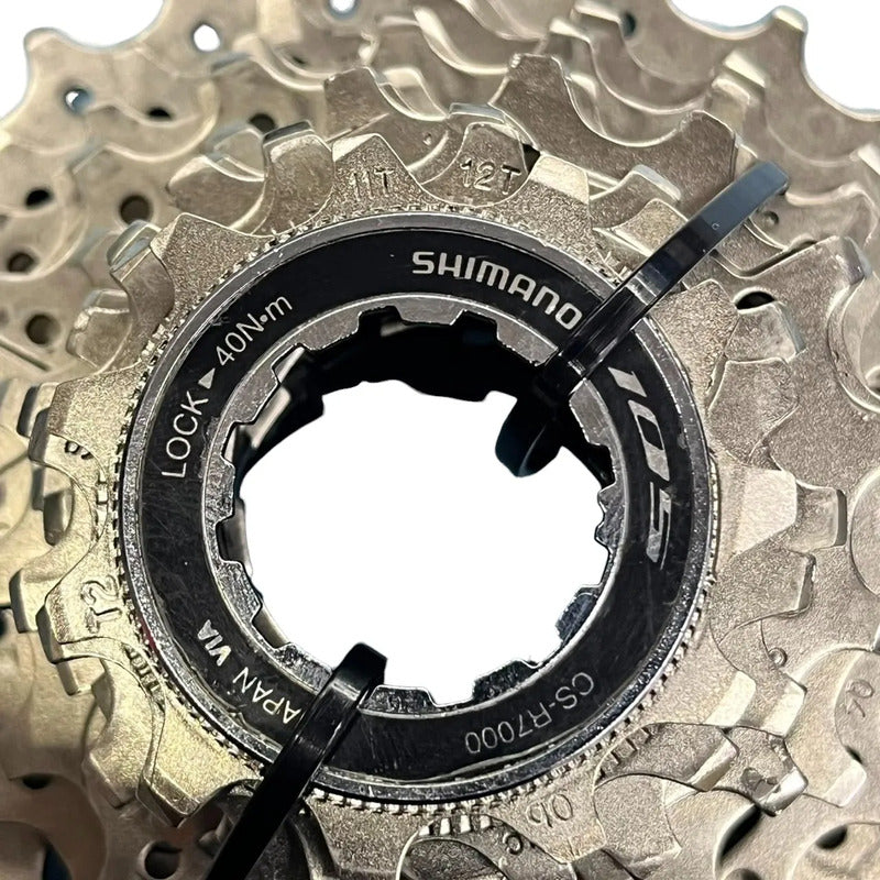 Cassette De 11 Pasos Shimano 105 Cs-r7000 Cs-hg 11-28 Plateado 11 30