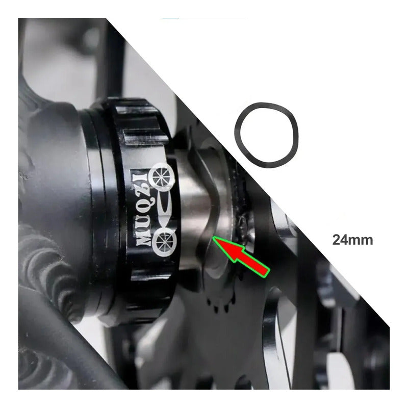 Espaciador Rondana Arandela Ondulada P Biela Shimano 24mm Negro