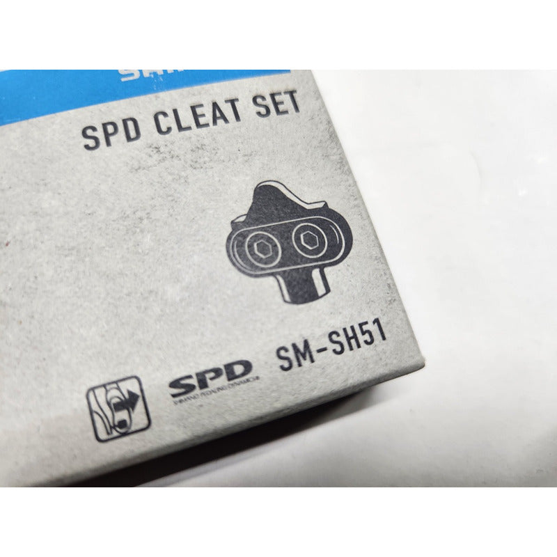 Placas Calas Shimano Spd Sm-sh51 Para Pedales Bicicleta Mtb Negro / Plateado