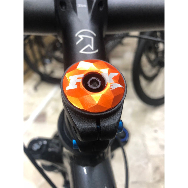 Tapa De Dirección Naranja Suspension Fox Potencia Bicicleta Naranja