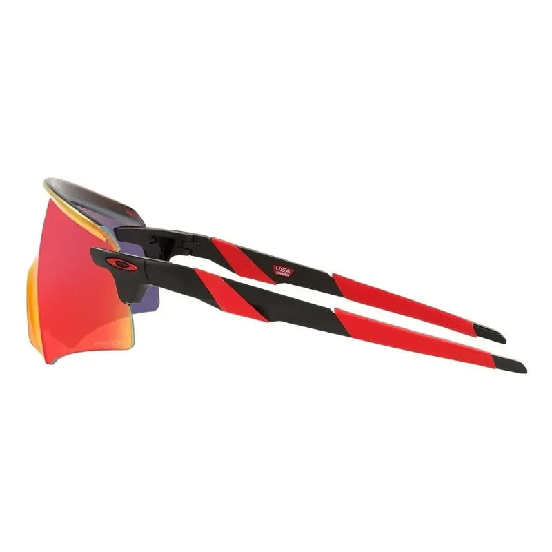 Lentes Oakley Enconder 9471 Matte Black Prizm Road Ruta Mtb Prizm Road Negro/rojo