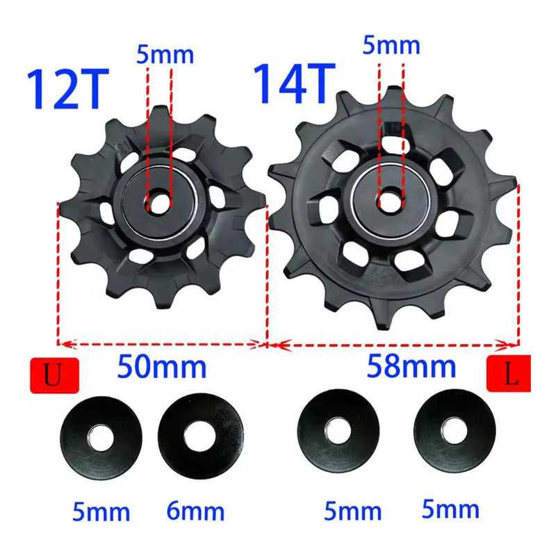 Poleas Guia Tension Sram 12 Pasos Desviador Trasero
