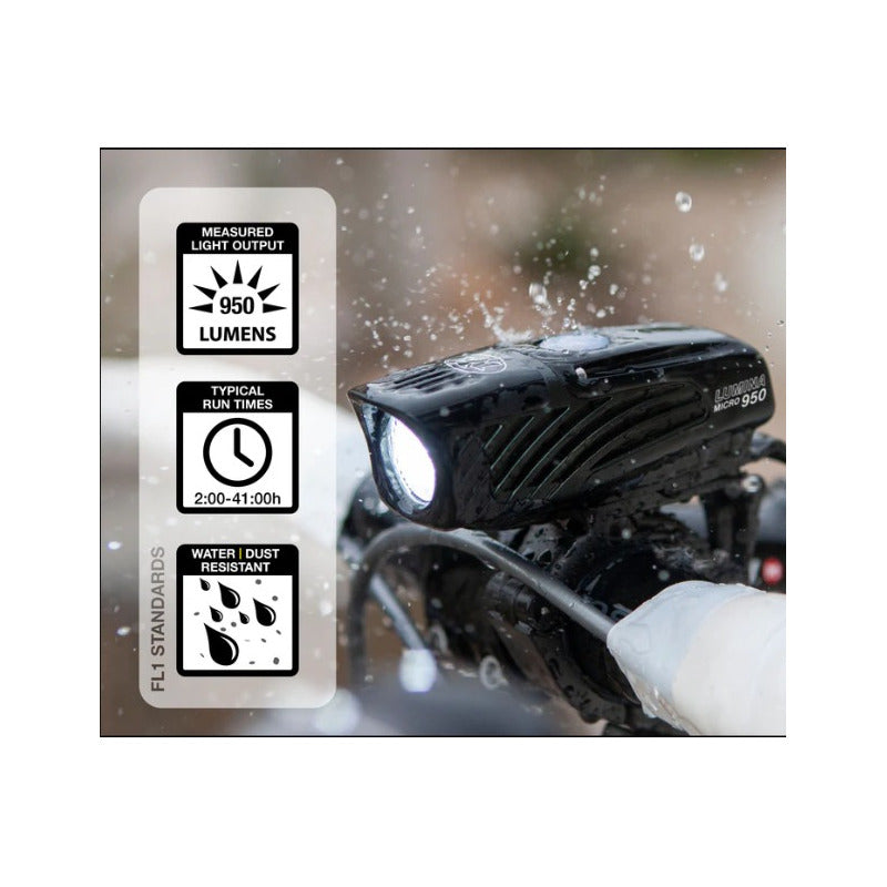 Lampara Niterider Lumina 950 Micro Para Bicicleta Negro