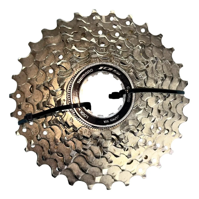 Cassette De 11 Pasos Shimano 105 Cs-r7000 Cs-hg 11-30 Plateado 11 30
