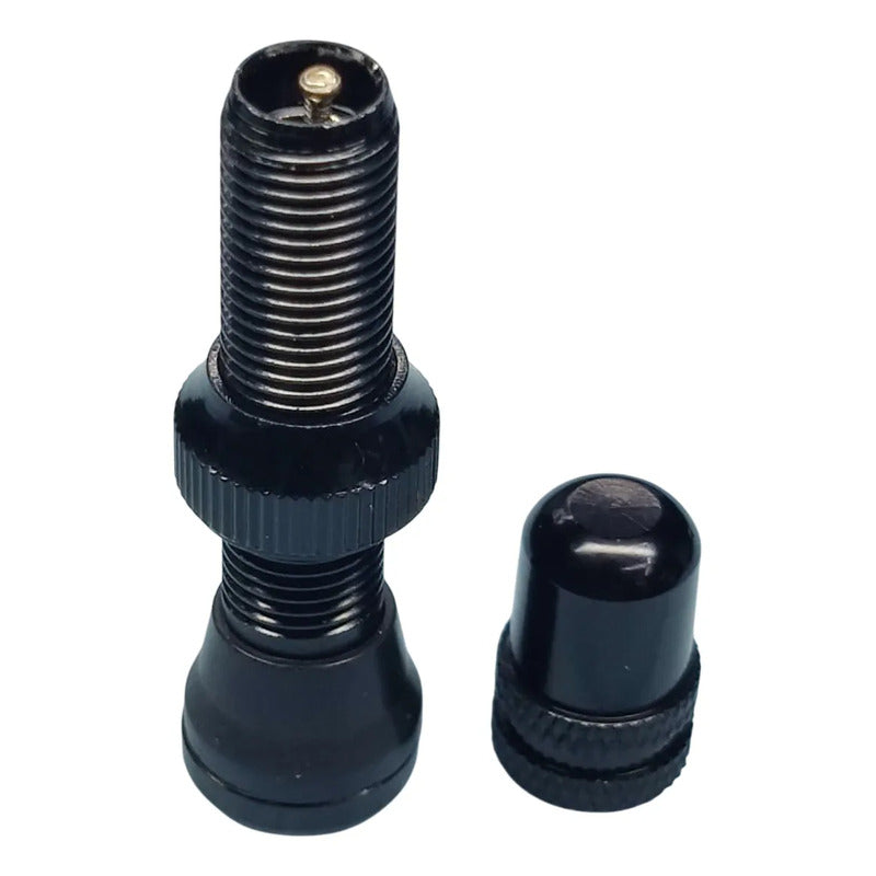 Par Válvulas Aire Schrader Americana 40mm Tubeless Bicicleta Schrader Negro