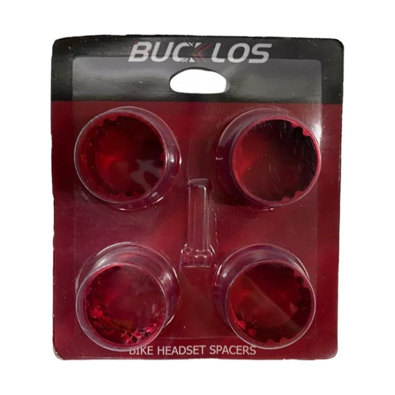 Set 11 Espaciadores Tubo Tazas Dirección 1 1/8 Rojo Bici