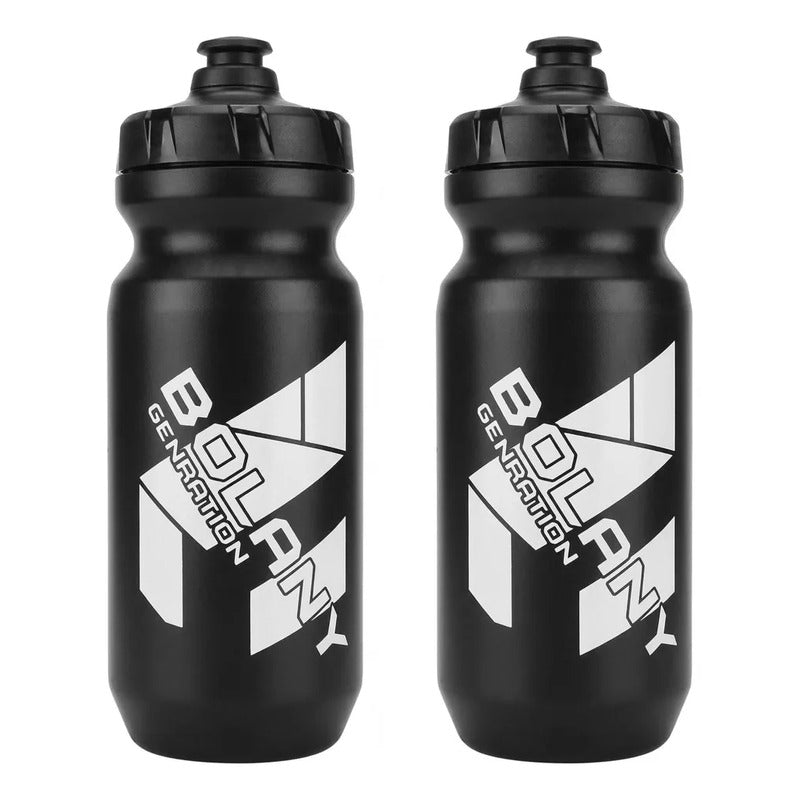 Par Anforas Termo Bidon 610ml Bicicleta Ciclismo Mtb Ruta Negro / Blanco