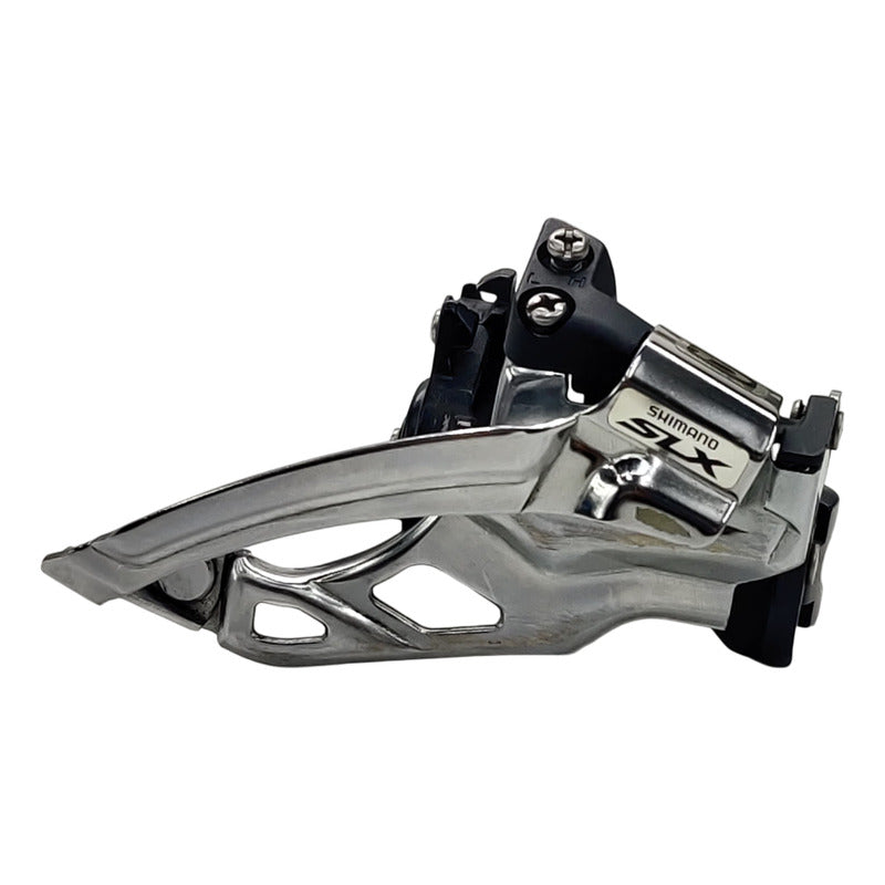 Shimano FD-M670-A SLX 10-speed triple front derailleur, top swing, dual-pull Shimano FD-M670-A SLX 10-speed triple front derailleur, top swing, dual-pull
