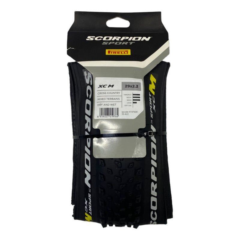 Llanta Bicicleta Pirelli Scorpion Sport Xc M 29 2.2 Tubeless Negro