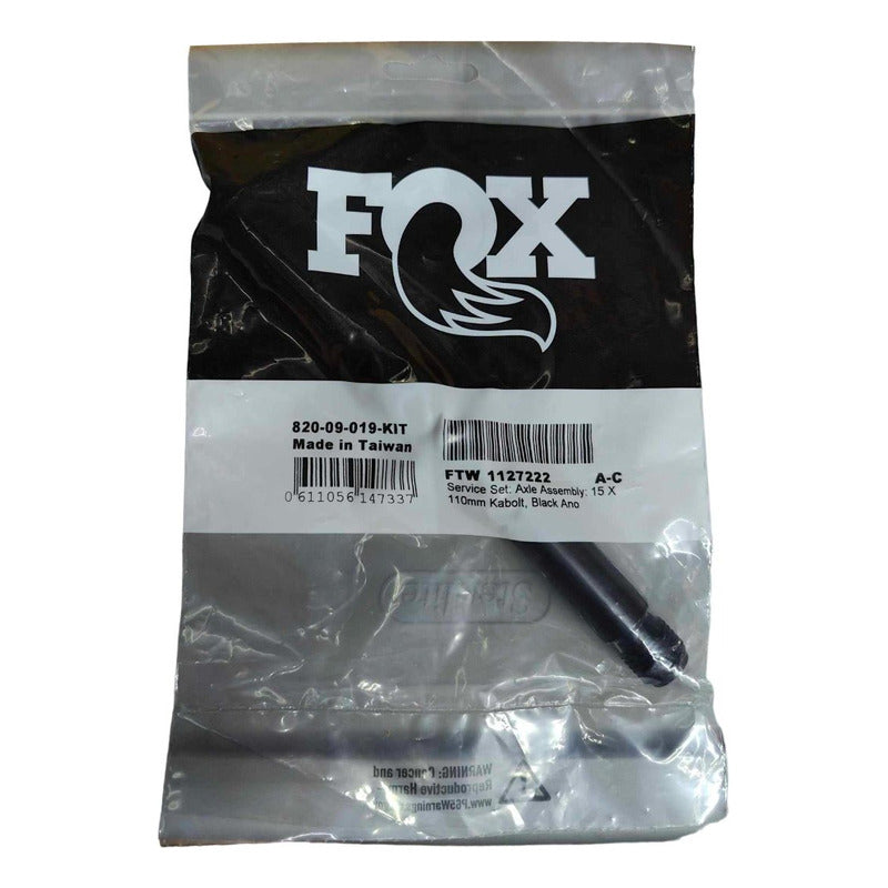 Eje Pasador Delantero Fox Kabolt 15 X 110mm Boost Aluminio