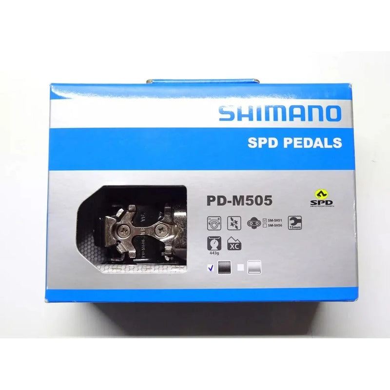 Pedales Shimano Mtb Pd-me700 Spd Clip Contacto Plateado/negro