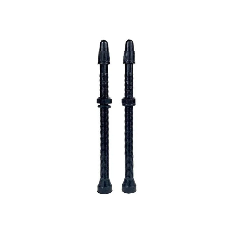 Valvulas Aire Presta De 80mm Aluminio Negras Bicicleta Ruta Presta Negro