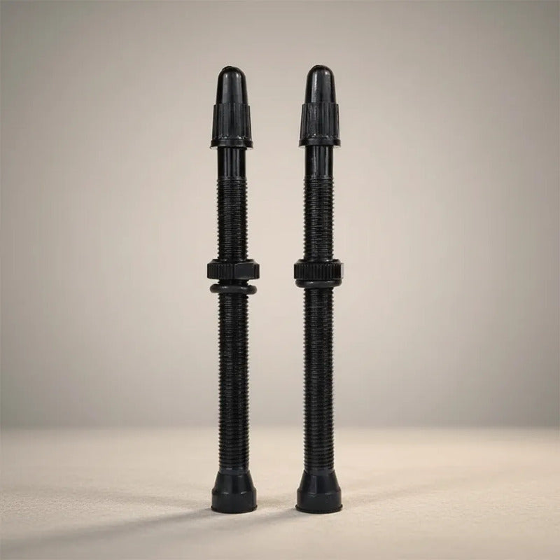 Valvulas Aire Presta De 80mm Aluminio Negras Bicicleta Ruta Presta Negro