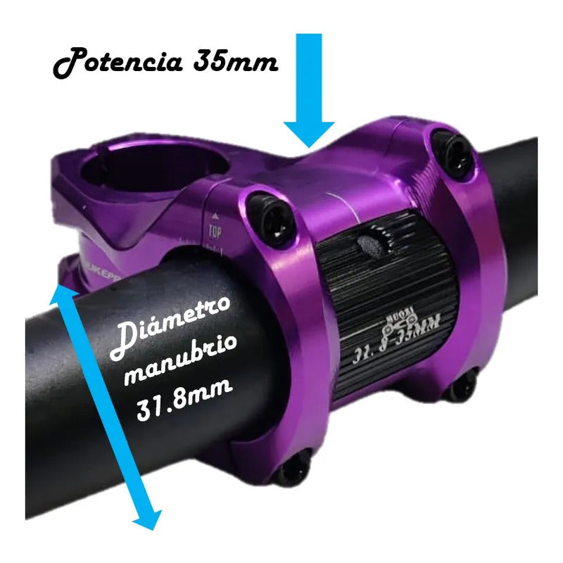 Adaptador Manubrio 31.8mm A 35mm Para Bicicletas Negro