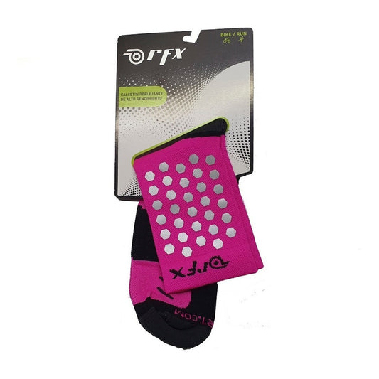Calceta Calcetin Rosa C Reflejante Rfx P Correr O Bicicleta