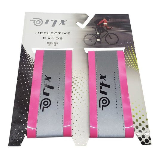 Par Bandas Reflejante Rfx Bicicleta Correr Ciclismo Rosas Rosa Unitalla