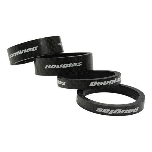 Set De Espaciadores Douglas P Tubo De Direccion Carbono Negro