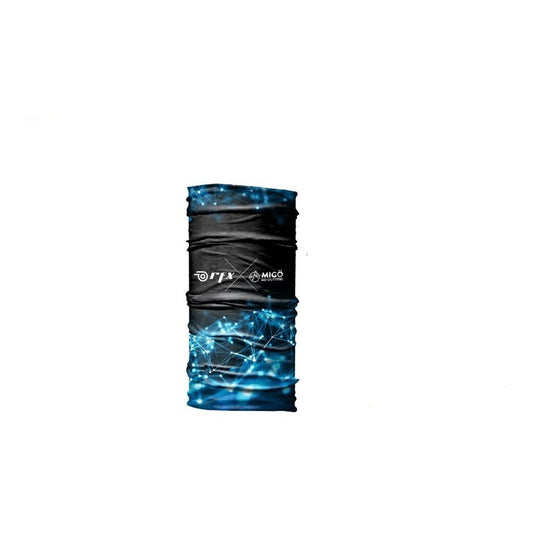 Banda Tubular Cubrebocas Rfx Hex Reflejante Azul Ciclismo Azul