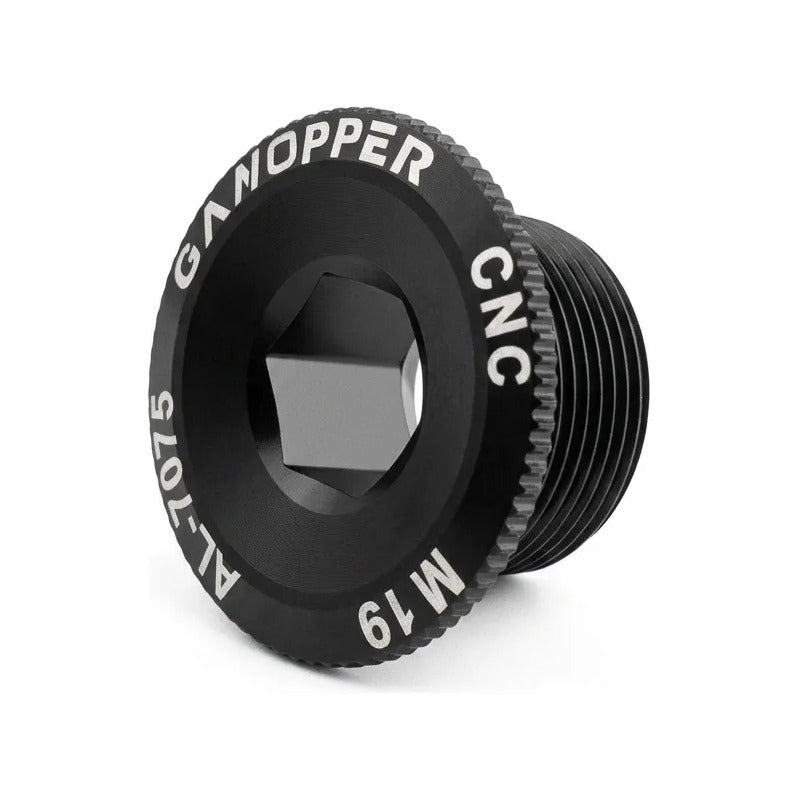Tapa Biela Tornillo Tuerca Precarga Multiplicación Crank M19 Negro