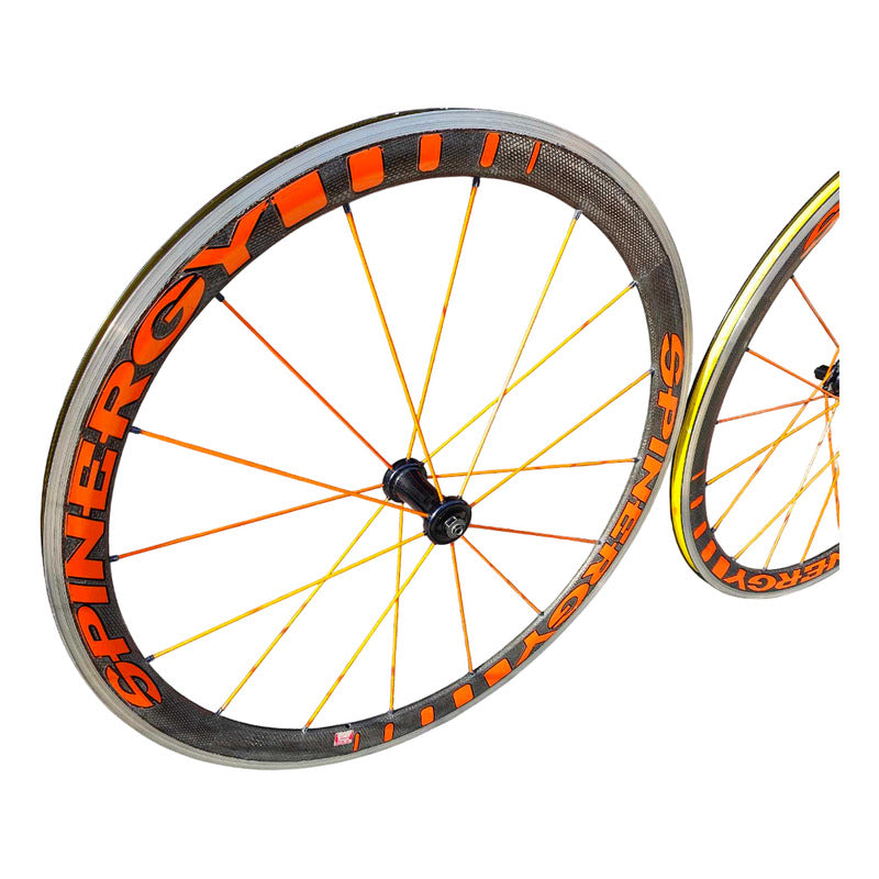 Set De Ruedos Spinergy Carbono Ruta 700c Aero Balero Sellado