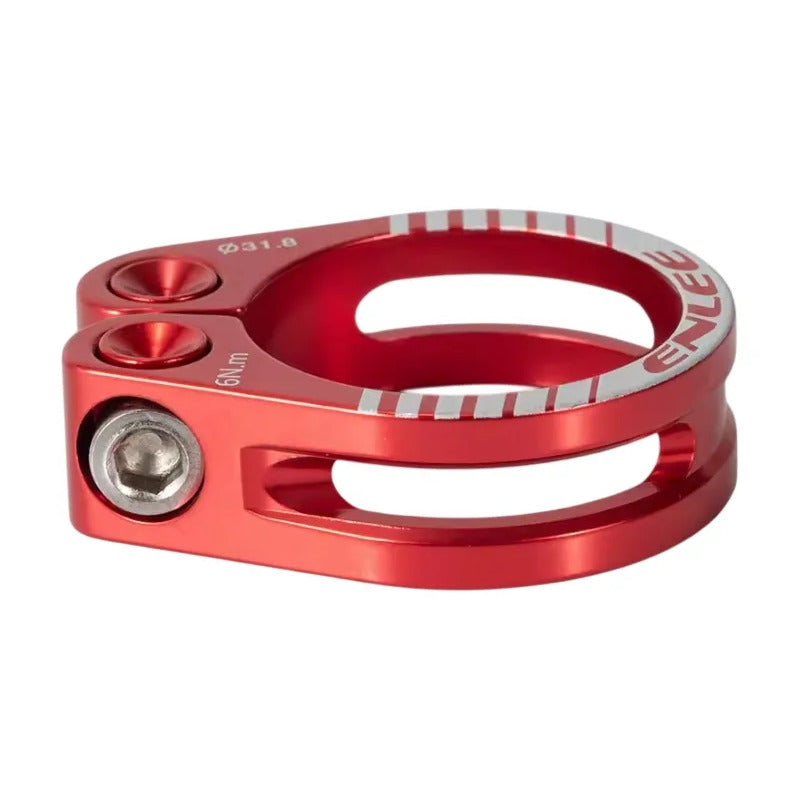 Abrazadera Poste De Asiento Cuadro Bicicleta Enlee 31.8mm Rojo