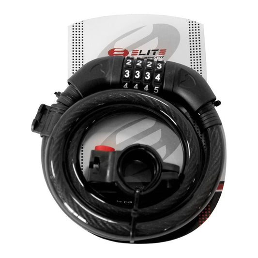 Candado Elite Cable Espiral Combinación Bicicleta 120cm Negro