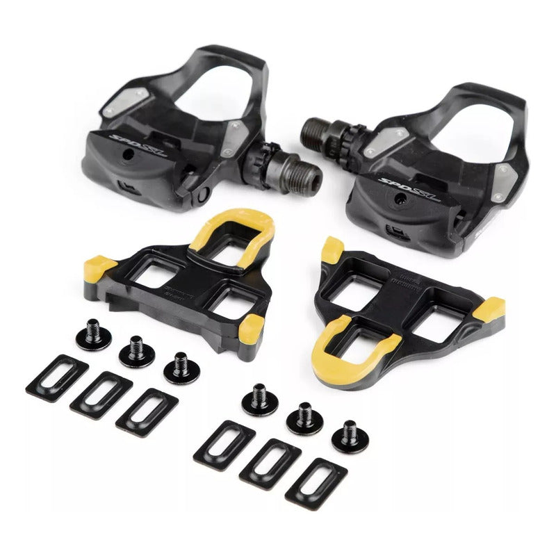 Pedales Shimano Pd Rs500 Bicicleta Con Placas Ruta Negro