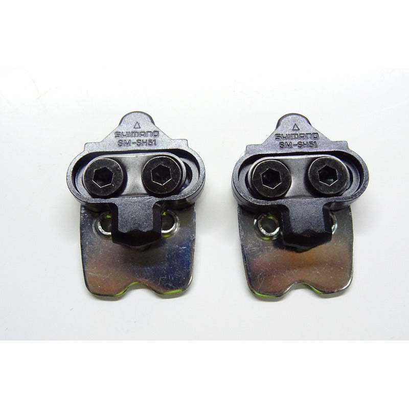 Placas Calas Shimano Spd Sm-sh51 Para Pedales Bicicleta Mtb Negro / Plateado