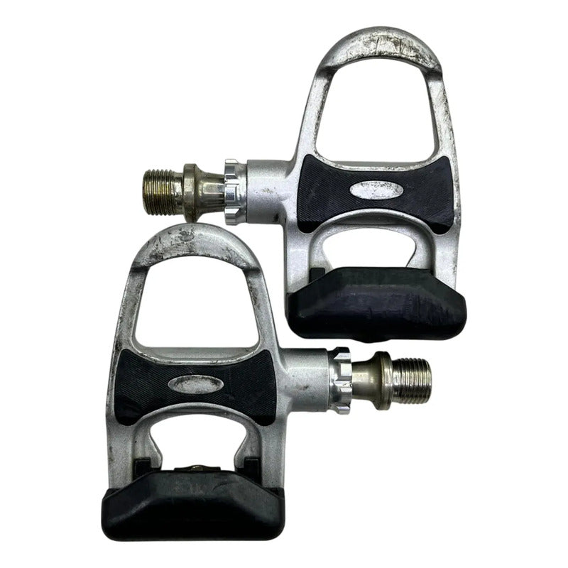 Pedales De Clip Spd Sl De Aluminio Bicicleta Ruta Plateado/negro