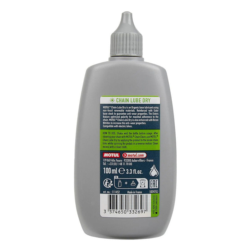 Aceite Lubricante Cadena Motul Bici Chain Lube Seco 100 Ml