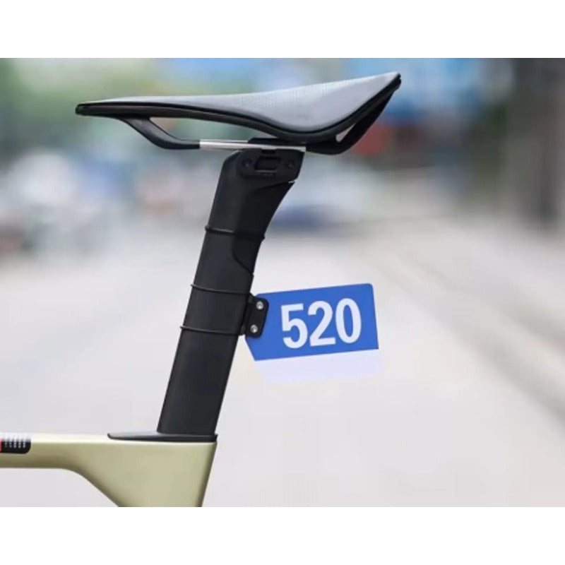 Soporte Placa Número Carreras De Triatlón Bicicleta Mtb/ruta Negro