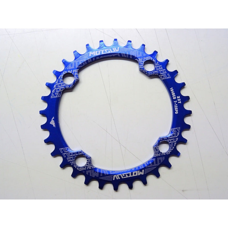 Mono Plato Monoplato Chainring Aluminio 32t 104 Bcd Azul