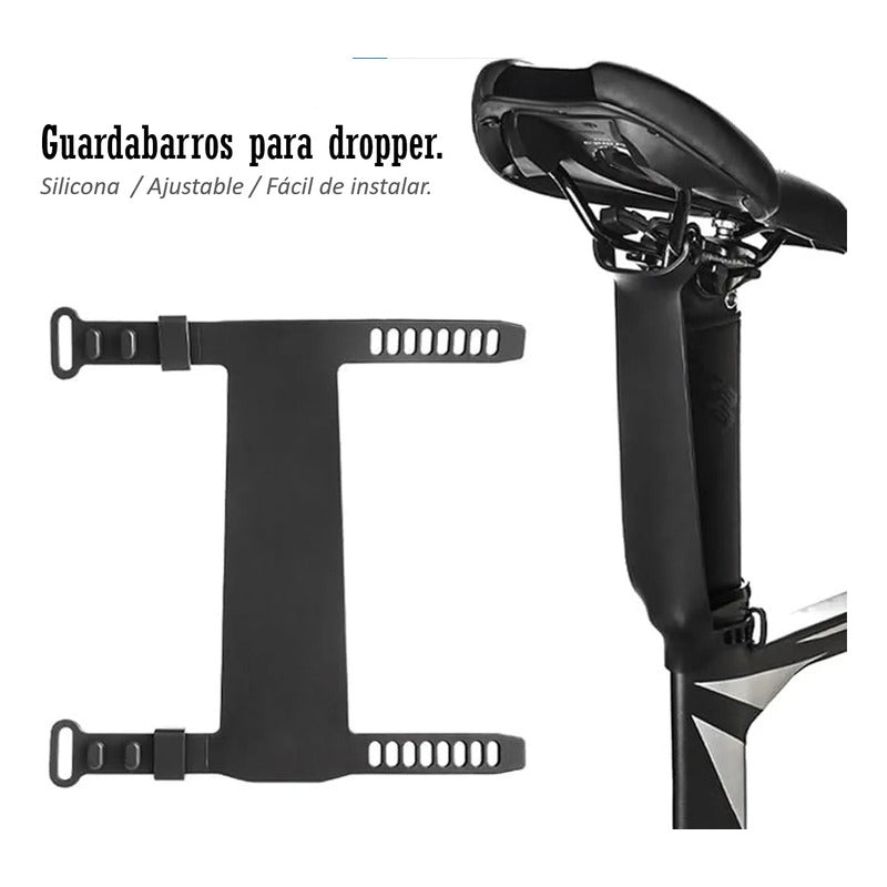 Protector Dropper Poste De Altura Regulable Bicicleta Mtb Negro