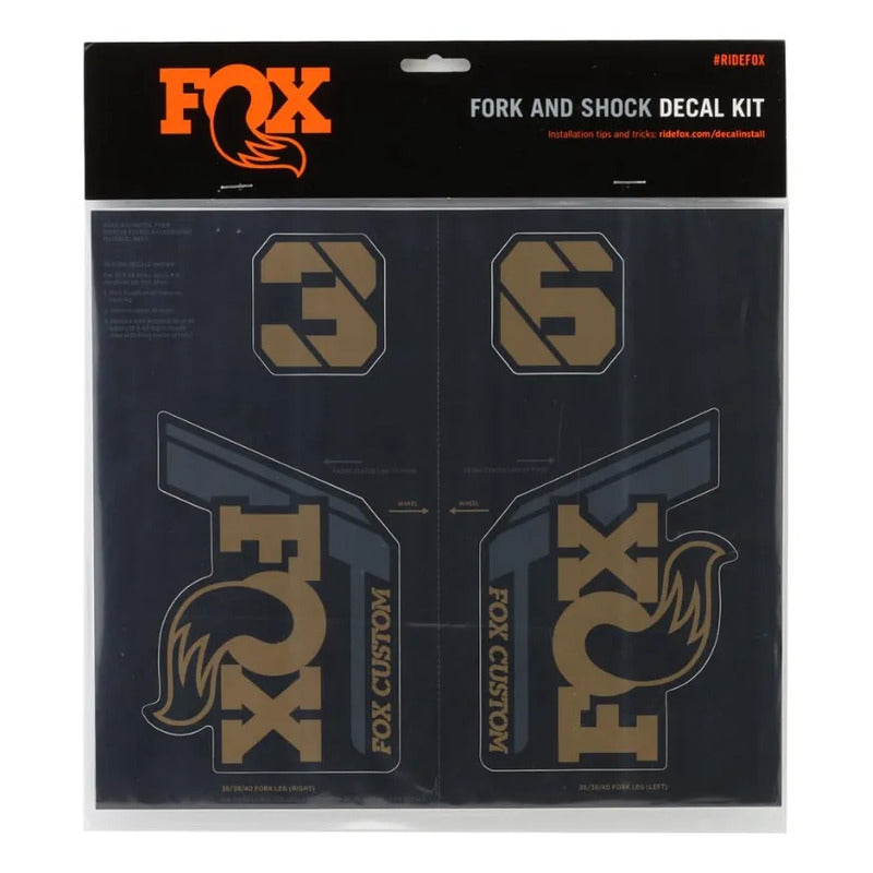 Calcomanias Suspension Amortiguador Fox 32 34 36 38 40 Dorado Oscuro