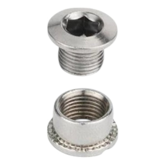 Set 5 Tornillos Tuercas Multiplicación Biela Crank Monoplato Gris