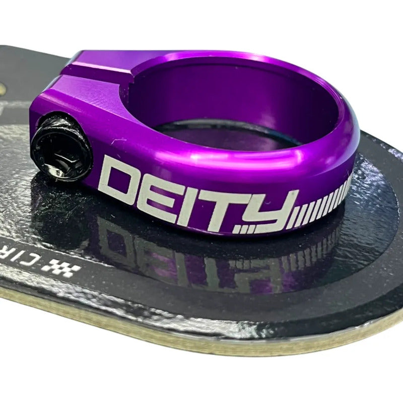 Abrazadera Poste De Asiento Bicicleta Deity Circuit 34.9mm Morada