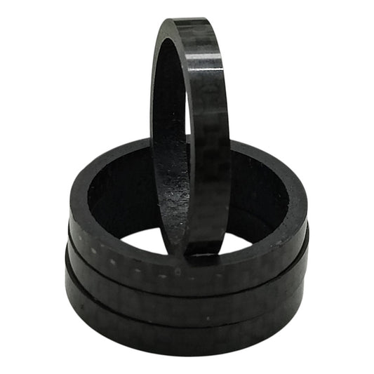 Set De Espaciadores Para Tubo De Dirección Carbono 5mm Negro