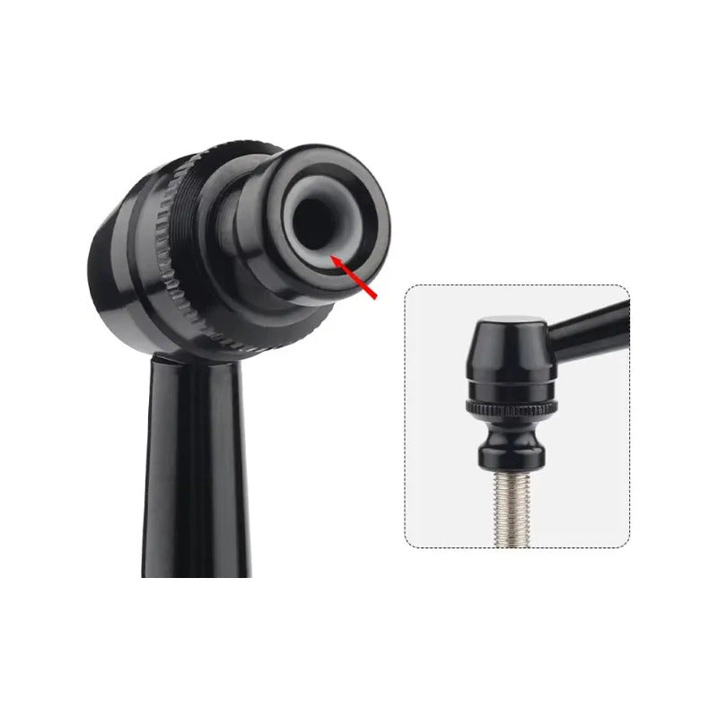 Adaptador 90 Grados Válvula Francesa A Válvula Americana Presta Negro