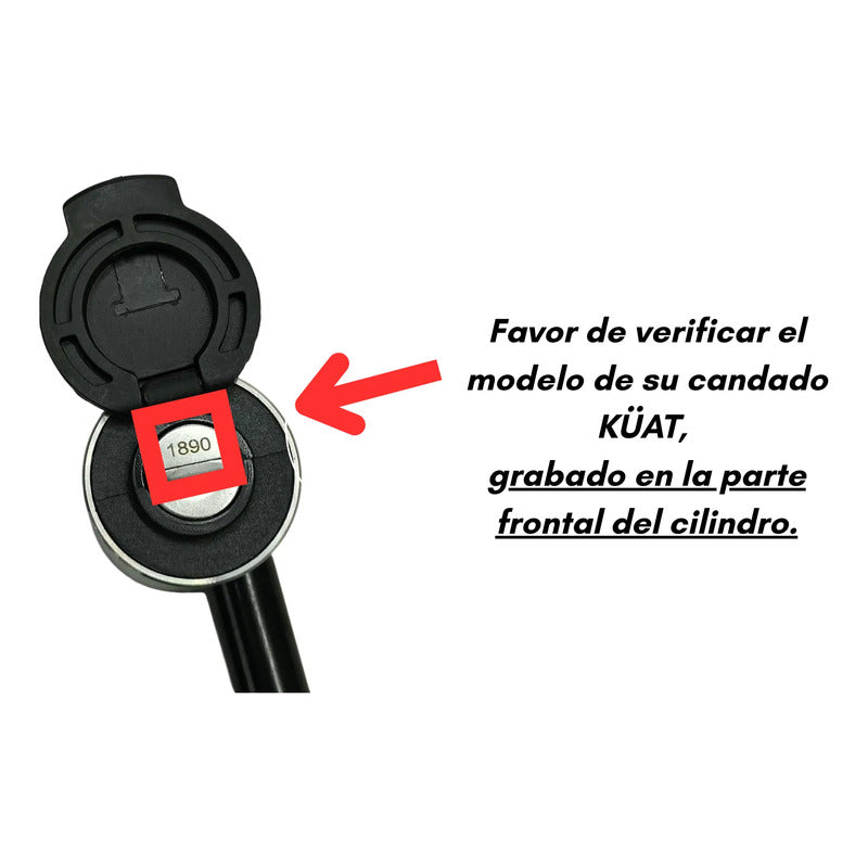 Repuesto Llave Candado Portabicicletas Tiron Kuat 1929 Plateado
