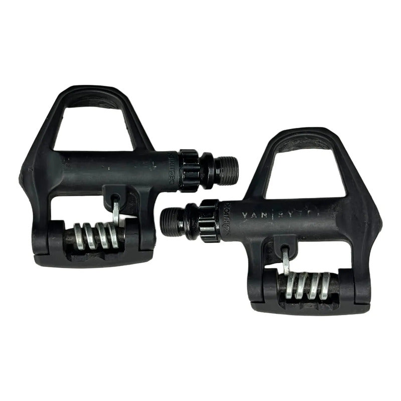 Pedales De Bicicleta Ruta Decathlon Van Rysek Autoroad Edr-k Plateado/negro