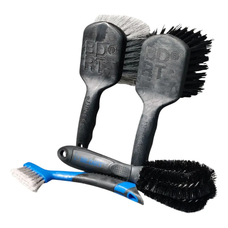 Kit De Cepillos Para Limpieza Lavado De Bicicleta Be Dirt Negro