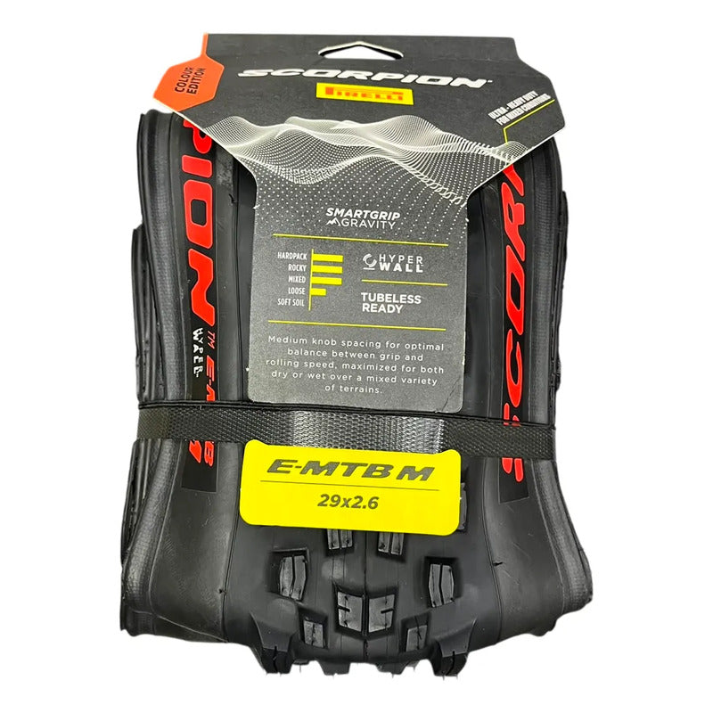 Llanta De Bicicleta Pirelli Scorpion E-mtb Hyperwall 29x2.6 Negro/rojo