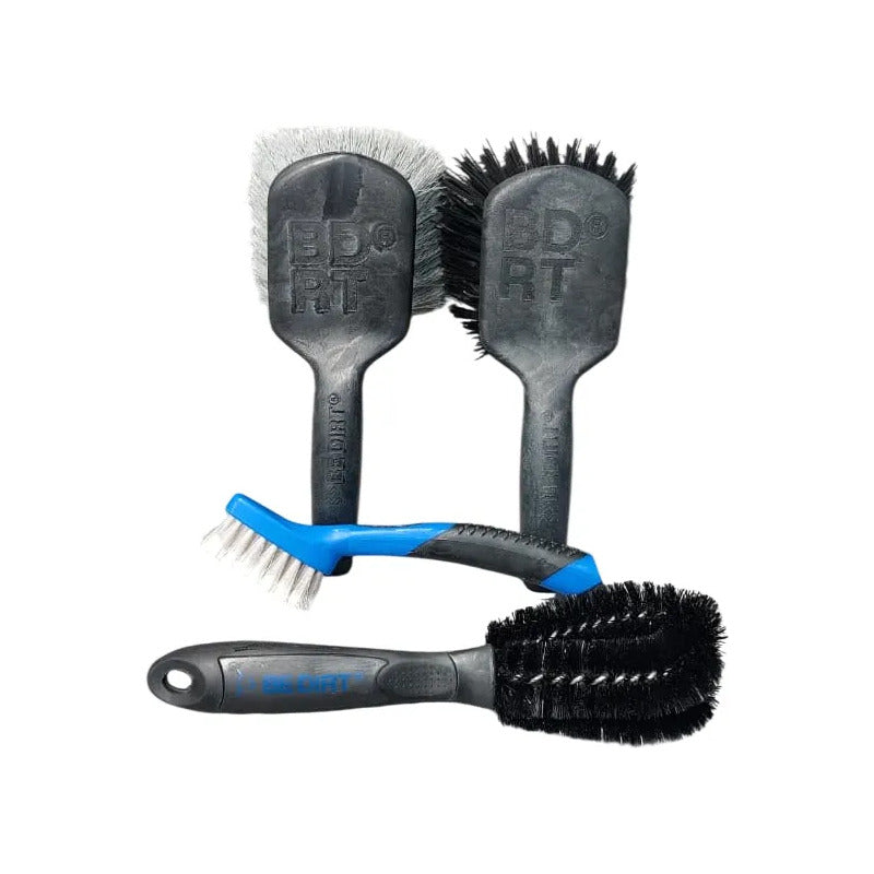 Kit De Cepillos Para Limpieza Lavado De Bicicleta Be Dirt Negro