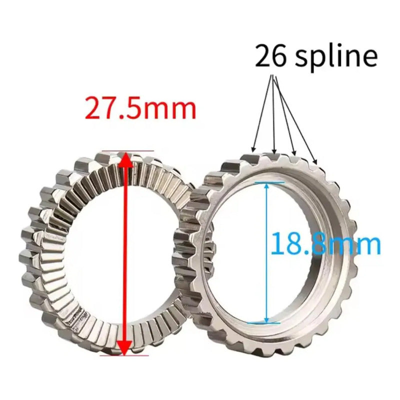 Kit Anillos Engranes Ratchet Dt Swiss 54t Resortes Maza Body Plateado