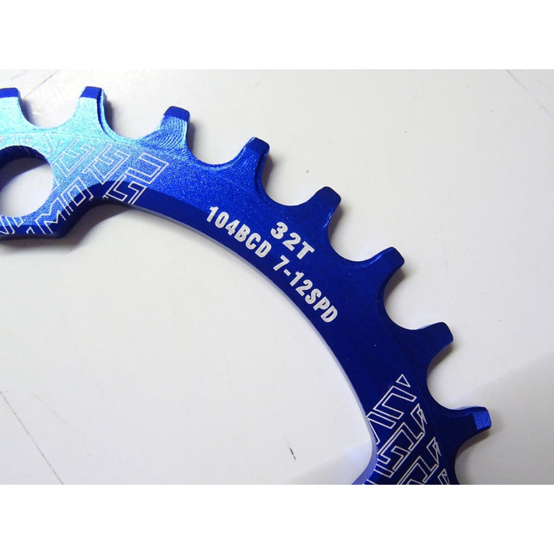 Mono Plato Monoplato Chainring Aluminio 32t 104 Bcd Azul