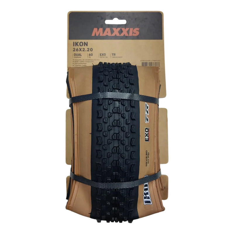 Llanta De Bicicleta Maxxis Ikon Café 26x2.2 Tubeless Ready Negro/café