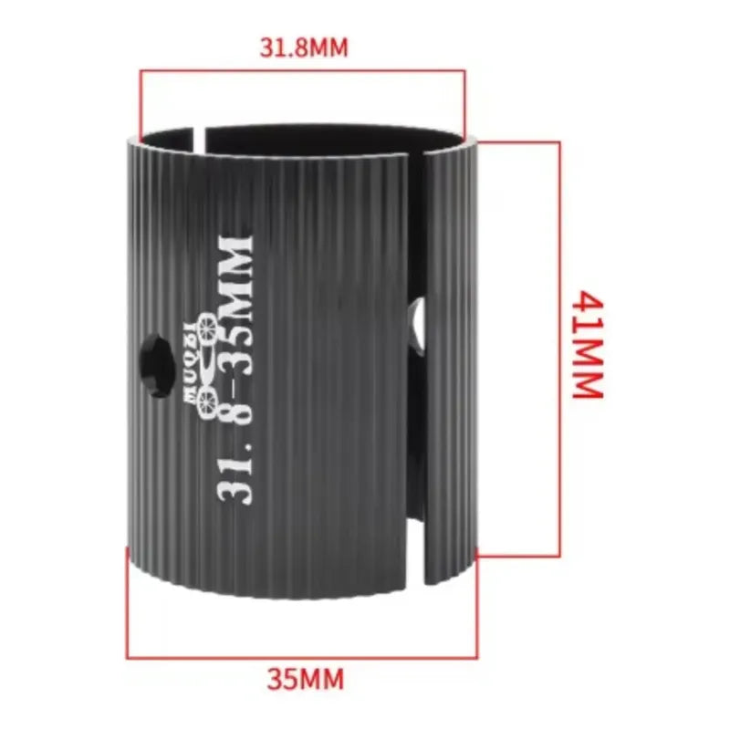 Adaptador Manubrio 31.8mm A 35mm Para Bicicletas Negro