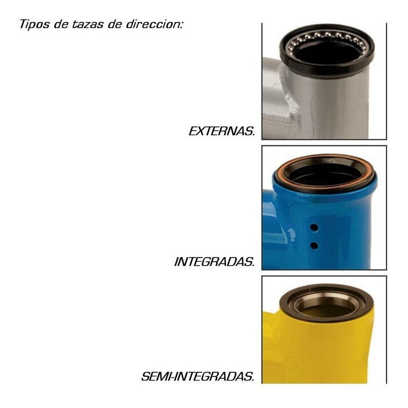 Taza Adaptador Reductor Horquilla Conica Cuadro Recto Conico Negro