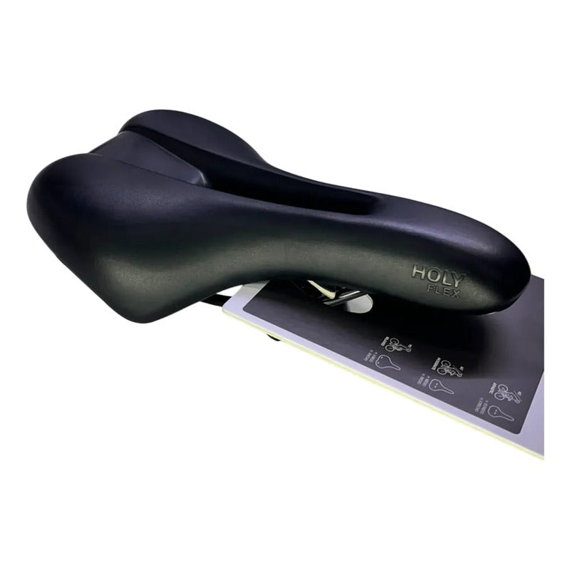 Asiento Bicicleta Selle Royal Holy Flex 161mm  Prostatico Negro 26.7 Cm 16.1 Cm