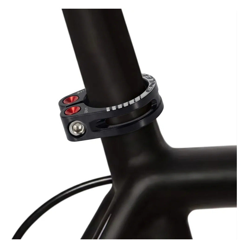 Abrazadera P Poste Asiento Cuadro Bicicleta 34.9mm Enlee Negro